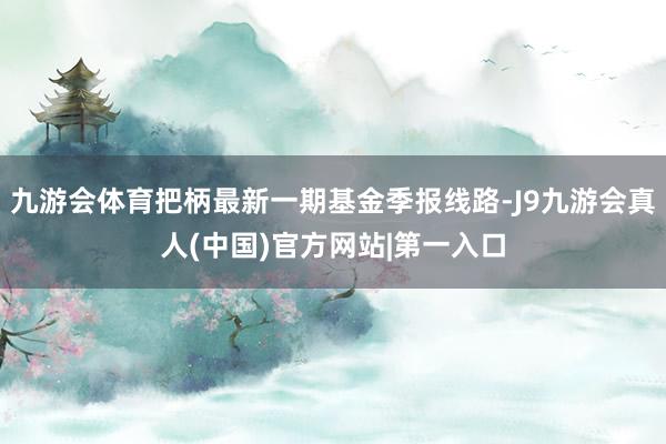 九游会体育把柄最新一期基金季报线路-J9九游会真人(中国)官方网站|第一入口