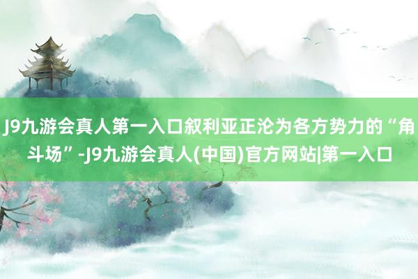 J9九游会真人第一入口叙利亚正沦为各方势力的“角斗场”-J9九游会真人(中国)官方网站|第一入口