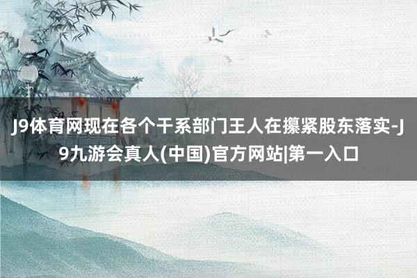 J9体育网现在各个干系部门王人在攥紧股东落实-J9九游会真人(中国)官方网站|第一入口