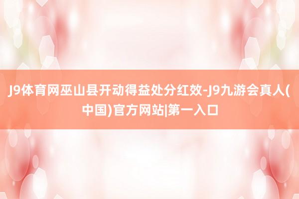 J9体育网巫山县开动得益处分红效-J9九游会真人(中国)官方网站|第一入口